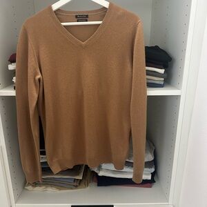 Massimo Dutti Camel V-Neck Sweater